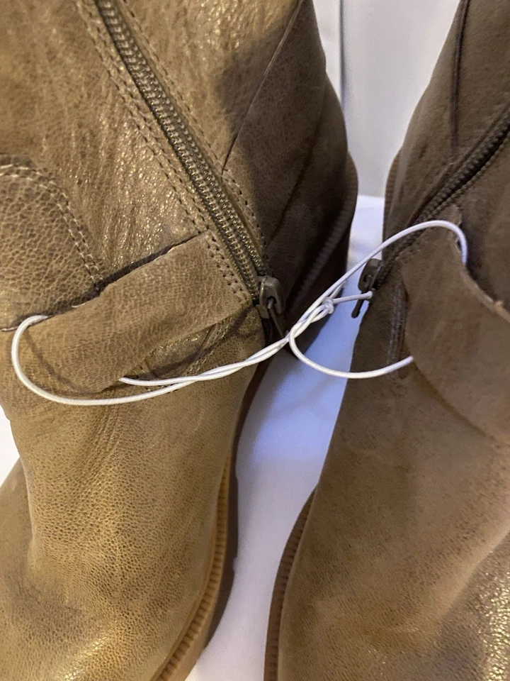 Botines de cuero para mujer Lucky Brand con cierre de cremallera talla 7,5 Foto 4 de 4