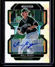 1-2022 Panini Prizm Draft Picks Silver Auto Will Rudy Brewers #PDP162