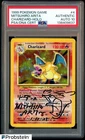 Mitsuhiro Arita Signed 1999 Pokemon Game #4 Charizard Holo PSA/DNA AUTH AUTO 10