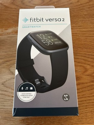 Fitbit Versa 2 Smartwatch - Black/Carbon Aluminium (FB507BKBK)