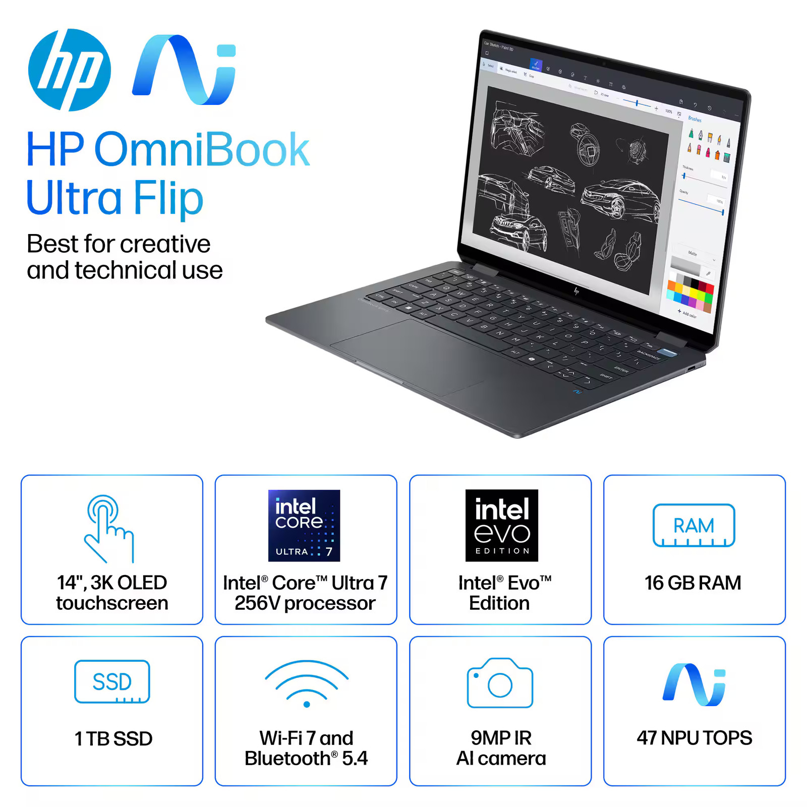 HP OmniBook Ultra Flip 14" 3K OLED Touch-Screen Laptop 2