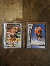 Mike Vecchione Autographed Lot Of Two Cards Lehigh Valley Phantoms Flyers Bears