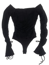 Fashion Nova Black Cater To Me Off The Shoulder Bodysuit Size Medium NWT