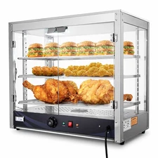 WeChef 800W 3-Shelf Commercial Food Warmer Large Capacity Catering Display Case
