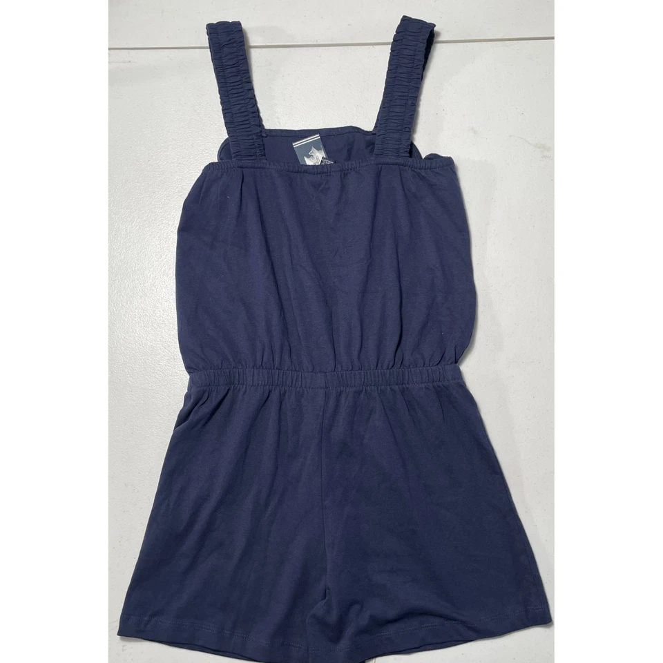 Mameluco Nautica Niñas L 12/14 Azul Marino Flamenco Ancla Gráfico Cintura Elástica NUEVO Foto 4 de 4