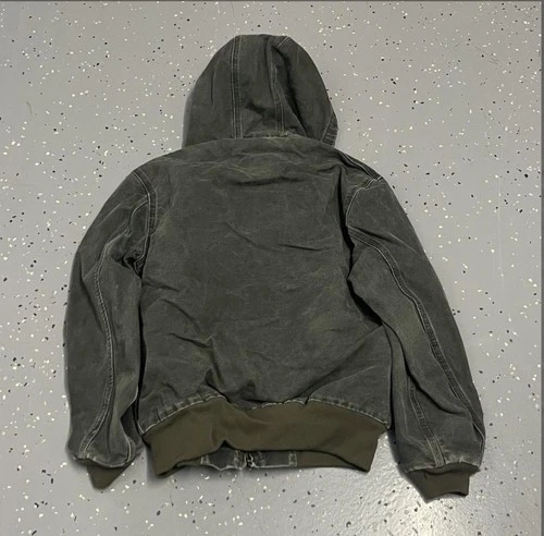 Vintage Carhartt J25 MOS Moss Green Faded Active Jacket Thermal Lined Small image 2