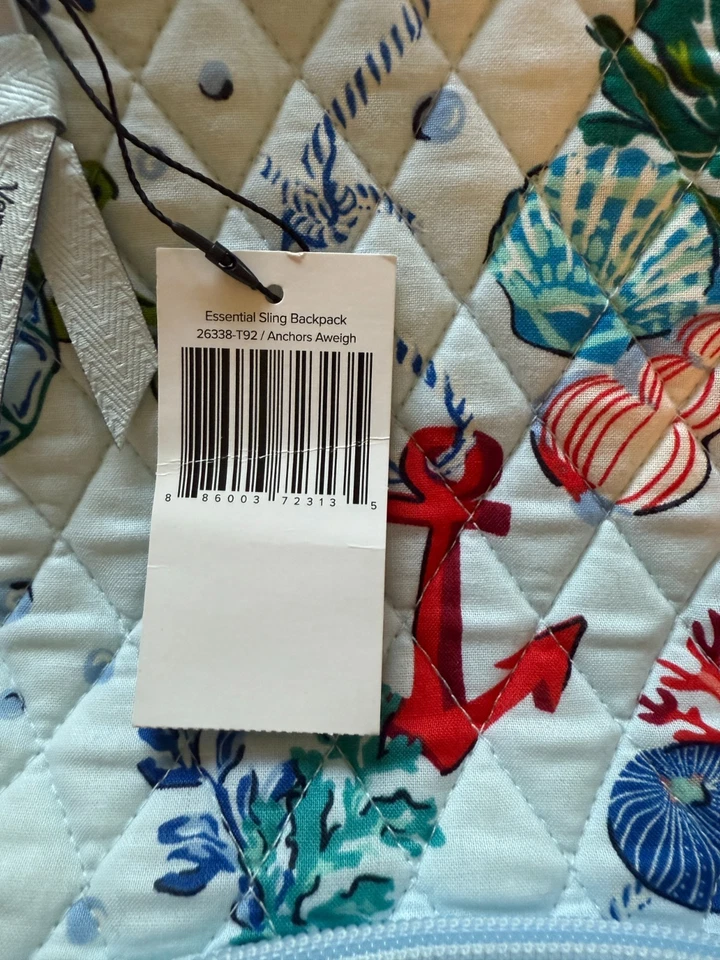MOCHILA ESLINGA VERA BRADLEY ESSENTIAL NUEVA CON ETIQUETAS ANCLAJES PESAR (I-8) Foto 2 de 4