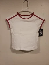 Art Class Jersey T, White With Red Trim, Size M (8)