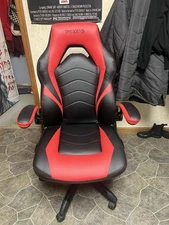 Emerge Vortex Bonded Leather Ergonomic Gaming Chair, Black and Red