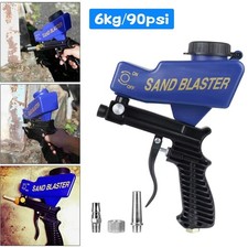 Handheld Portable Media Spot Sand Blaster Gun Air Gravity Feed Rust Remover Kit