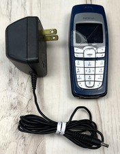 NOKIA Model 6010 Blue Candybar CELL PHONE Cracked Screen FOR PARTS/REPAIR