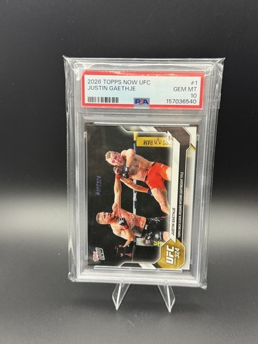 2026 Topps Now UFC - Justin Gaethje #1 - PSA 10