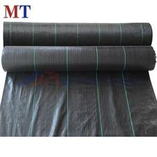 4×250FT Weed Barrier Fabric Woven Garden Ground Weed Cover Landscape Heavy Duty