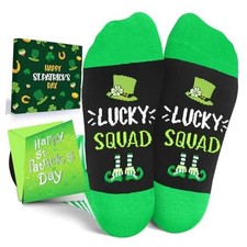 St.Patrick's Day Gifts - Socks for 4-9 Year Old Boys 4-6 Years Lucky Squad