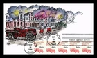 US COVER FIRE ENGINE TRANSPORTATION SERIES FDC HAND COLORED LIMITED EDITION