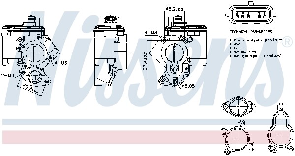 98463 NISSENS EGR Valve for NISSAN,OPEL,RENAULT,VAUXHALL