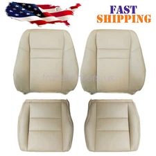 For 2007-2011 Honda CRV Driver Passenger Bottom Top Leather Seat Cover Tan