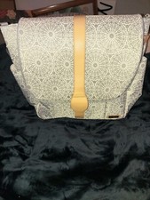 jj cole Messenger/Back pack diaper bag, Grey and White-