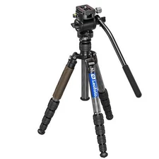 Leofoto LX-225CT+BV-1 Reversible Travel Tripod + Bino Fluid Head Kit