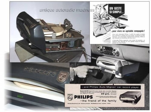 Philips AG 2101D Mignon Record Player for in The Car (Without Box) - Picture 2 of 11