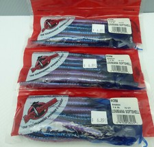 Bass Assassin 7.5" Curl Tail worms Louisiana Softshell 3 packs of 15 BA8225