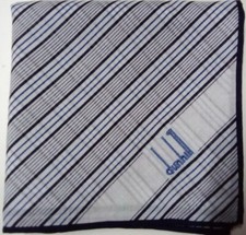 USED DUNHILL HANDKERCHIEF VINTAGE SCARF HANKY COTTON 18" MEN