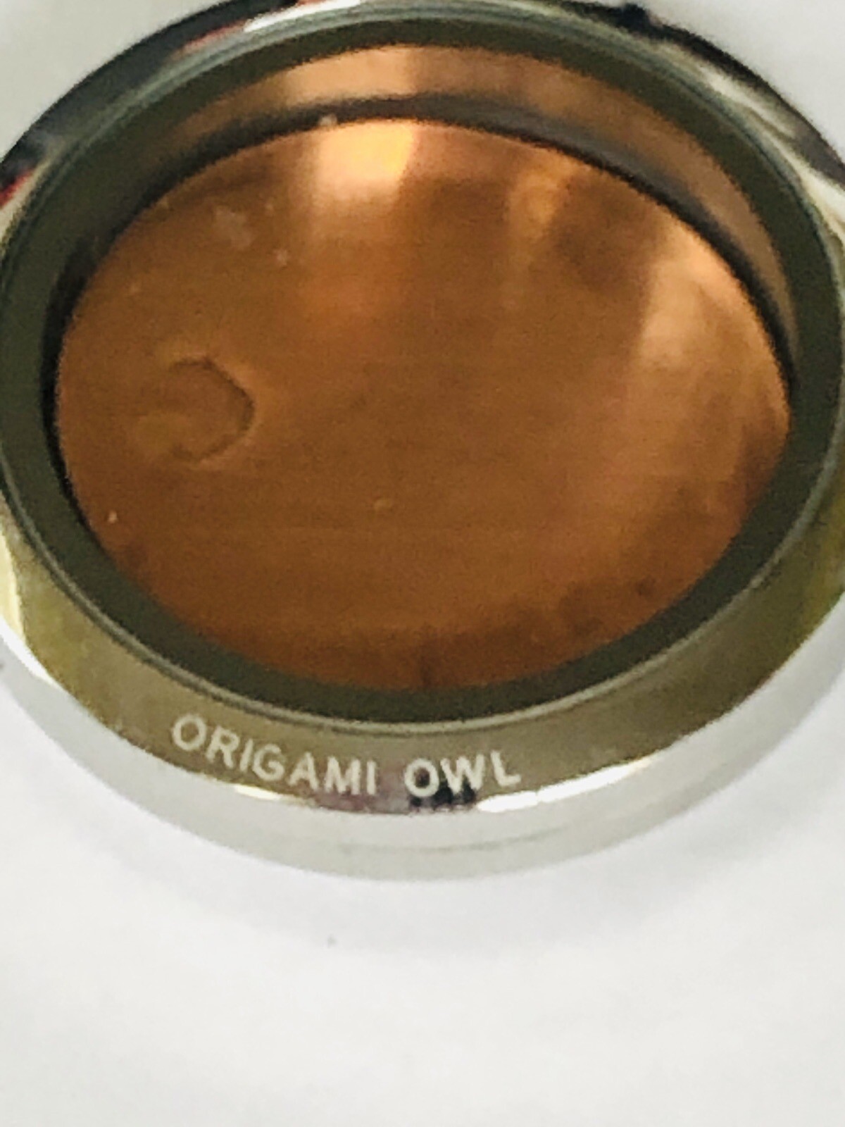 ORIGAMI OWL Floating CHARM LOCKET Silvertone Round PENDANT