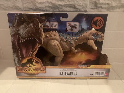 Mattel Jurassic World Dominion Roar Strikers Rajasaurus Dinosaur Figure New