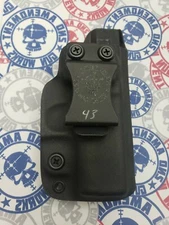 QUICK SHIP Concealer IWB Black Kydex Holster for GLOCK 43 9mm Shoot 2A 2AGW