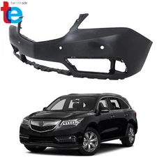 Front Bumper Cover For 2014-2016 Acura MDX w/ Sensor & Fog Light Holes