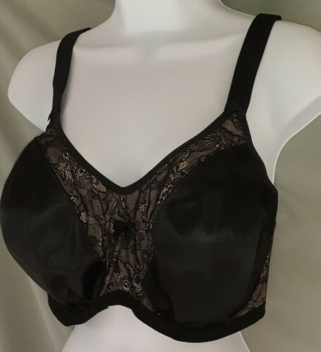 Goddess Bra Black 44DDD No Wire Lined Minimizer Style GD6750 - Picture 4 of 11