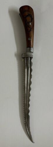1915 Antique Khanjar Dagger Beautify Wootz Rosewood Vintage Old Rare Collectible