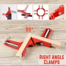 4PCS Metal Handle 90 Degree Right Angle Clamp Photo Frame Corner Holders Clip