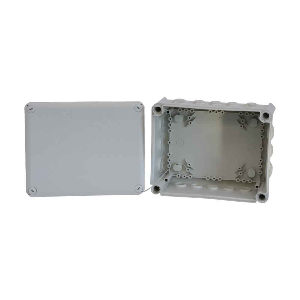 OBO Kabelabzweigkasten T250 mit Einführungen 240x190x95 Lichtgrau  