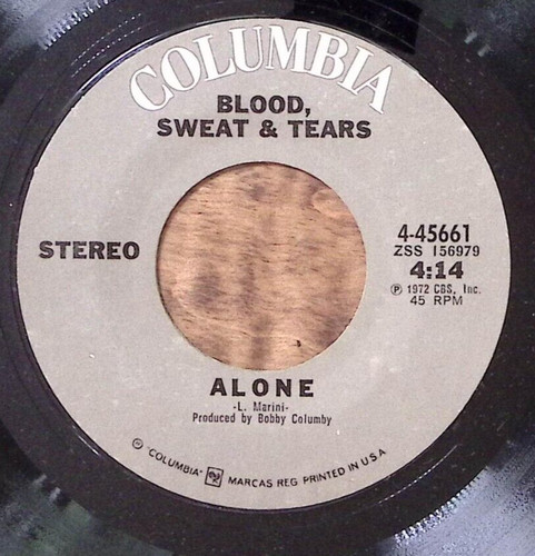 BLOOD, SWEAT, & TEARS SO LONG DIXIE/ALONE COLUMBIA RECORDS VINYL 45 63-50