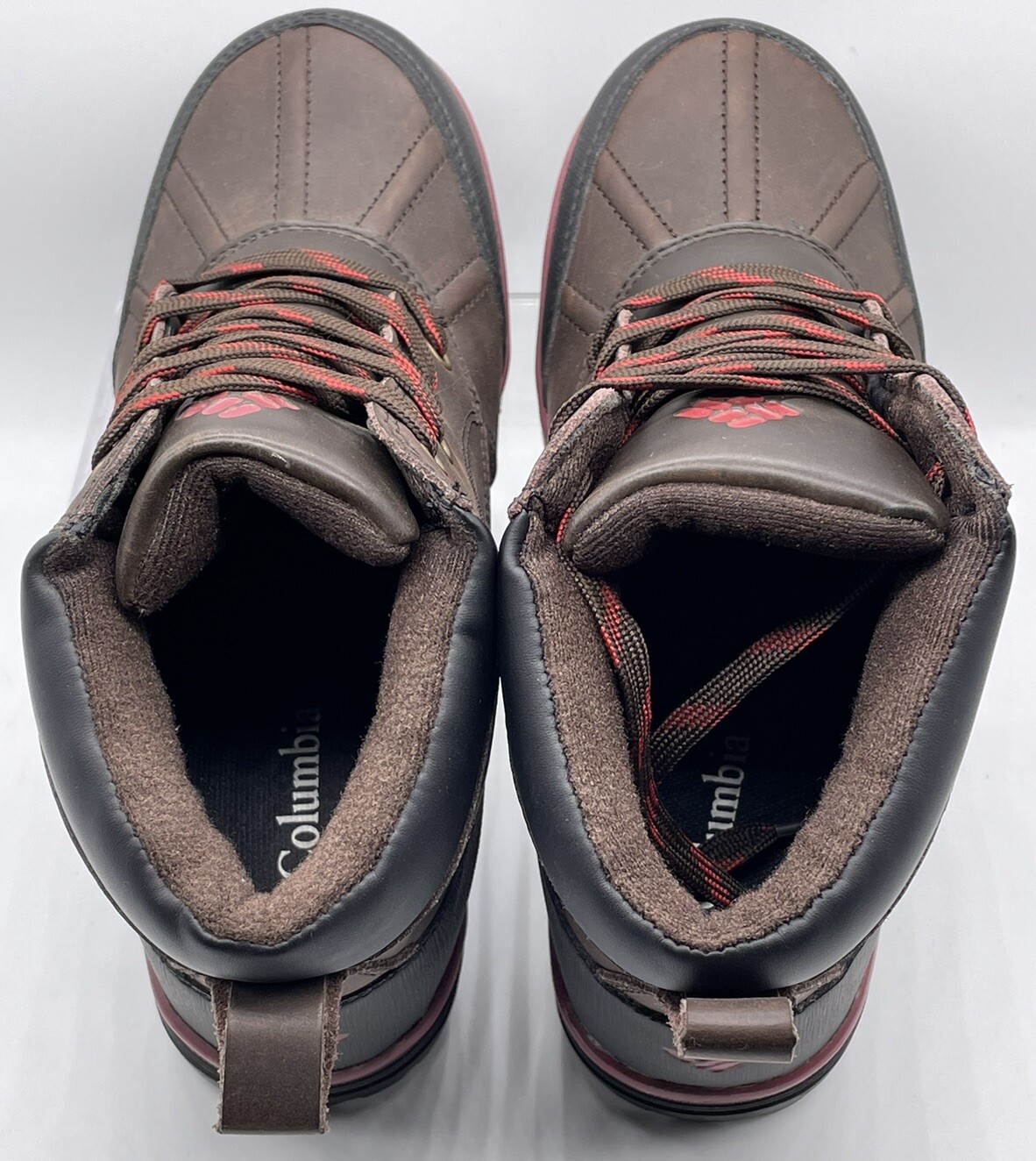 Columbia Youth Wrangle Peak Waterproof Boots Brown Red BY1337-231 Size 4 NWOB