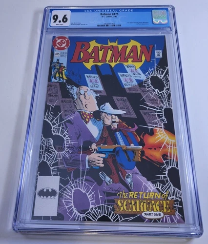 Batman #475 CGC 9.6 Scarface and 1st Renee Montoya Graded DC Comics white pages