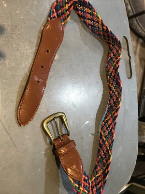 Vtg Womens SM/Med Leather Belt Lot Woven Multi Color Braided Capezio Leather Vintage Capezio Women main image 2