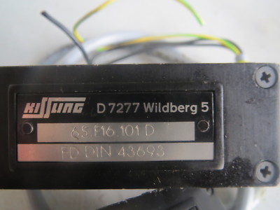 KISSLING LIMIT SWITCH D7277 WILDBERG-5 65.F16.101D LOT # TRAUB-51
