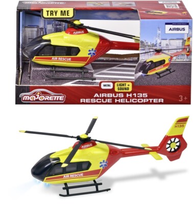 Majorette Retttungs-Helikopter Airbus H135 - Spielzeug Hubschrauber