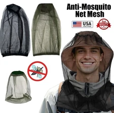 2× Anti-Mosquito Net Hat Mesh Insect Protection Face Mask Hiking Fishing Camping