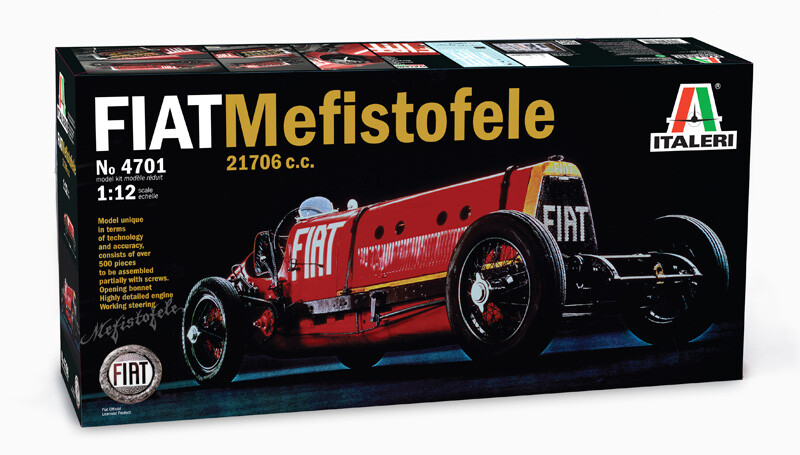 その他 ITALERI FIAT Mefistofele 1:12 Italeri 4701 1/12 Scale Model Car Kit Fiat Mephistopheles 21706cc