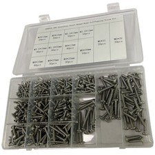 500stk Blechschrauben Edelstahl Kreuzschlitz Sortiment DIN 7981 Linsenkopf ,NEU