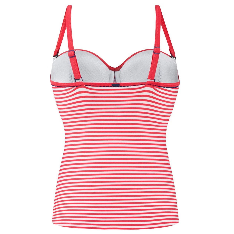 Regata feminina Panache Lucille náutica listrada moldada com aro - Imagem 3 de 4
