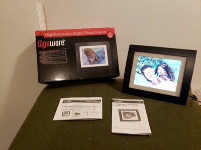  GIGAWARE 7'' Digital Photo Frame High Resolution 4:3 Aspect Ratio + Original Box