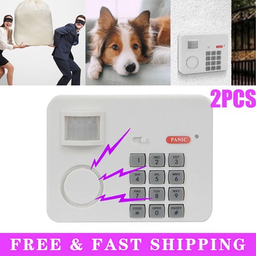 2x Wireless Door Alarm Shed Garage Caravan Burglar Home Security Keypad
