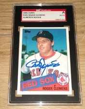 1985 Topps SGC Roger Clemens Authentic Autograph Rookie Card Auto RC Signed HOF