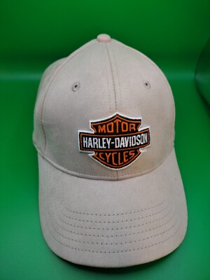 Harley Davidson Baseball Cap Hat Beige Adjustable Motor Cycles