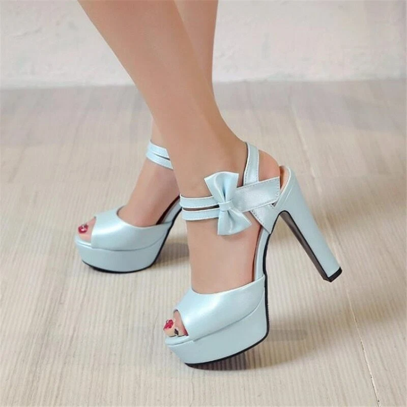 Bow sandals cheap heels