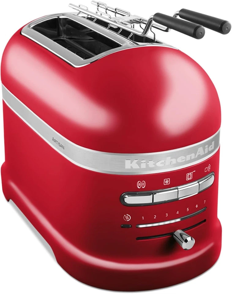 KitchenAid: Artisan Toaster Rot A 2 Scheiben - Promo Mit 2 Klemme Toast - Bild 4 von 4